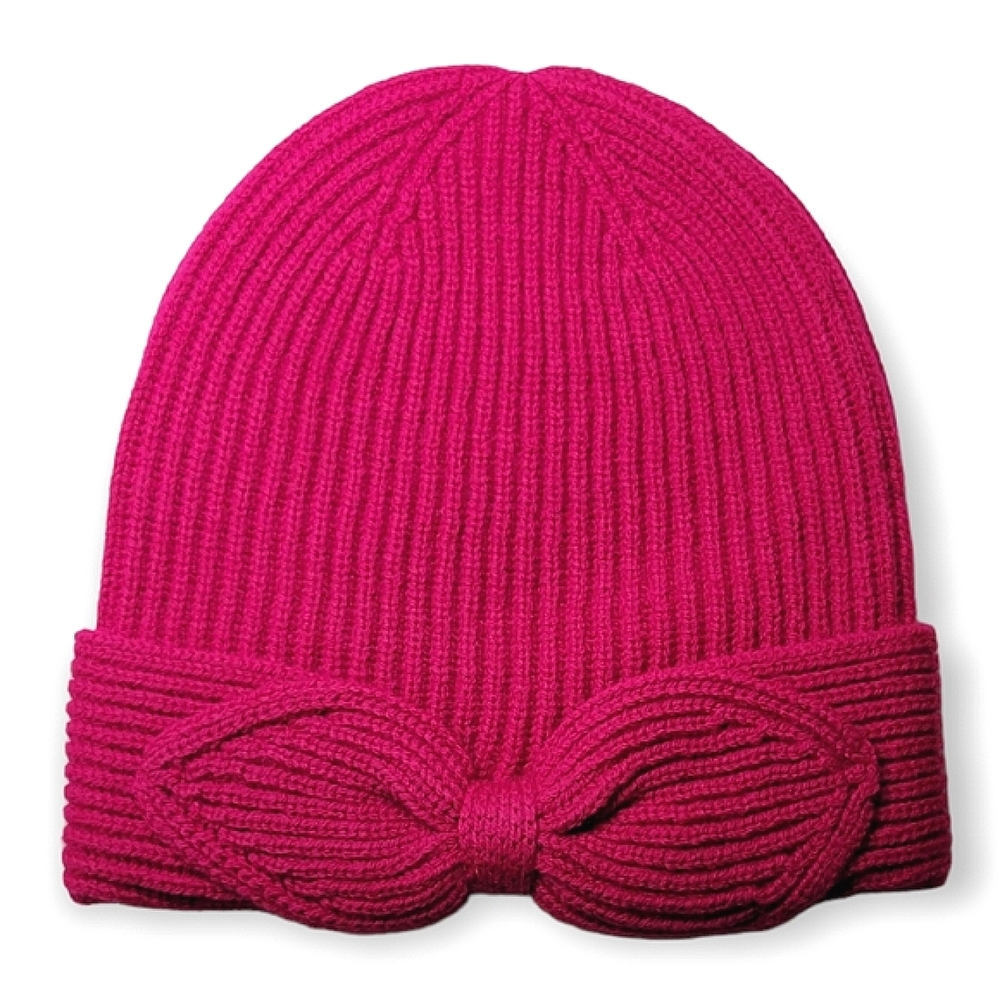 Kate Spade New York Pointy Bow Wool Blend Red Beanie